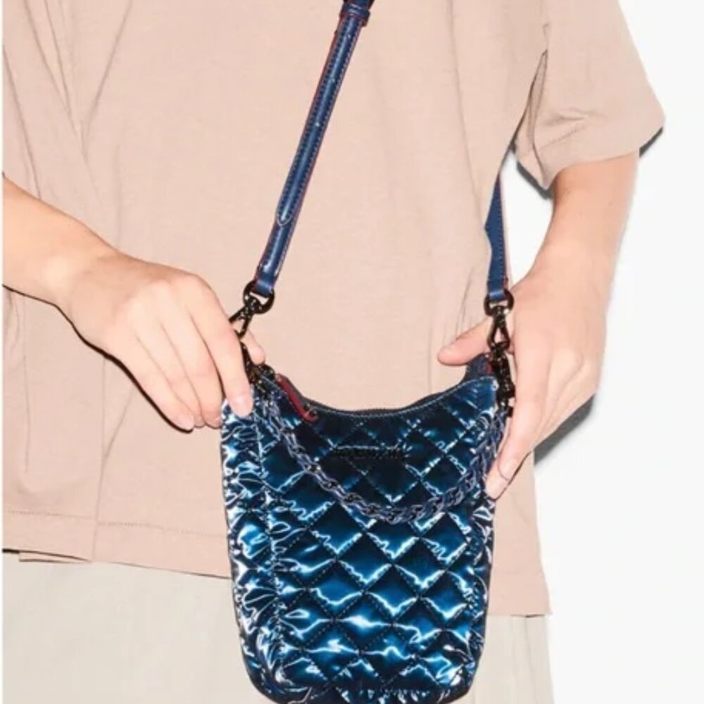 MZ Wallace Blue Midnight Liquid Crosby Go